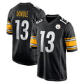 Vanessashop P.Steelers #13 Rico Dowdle Player Black Home Game Stitched Jerseys