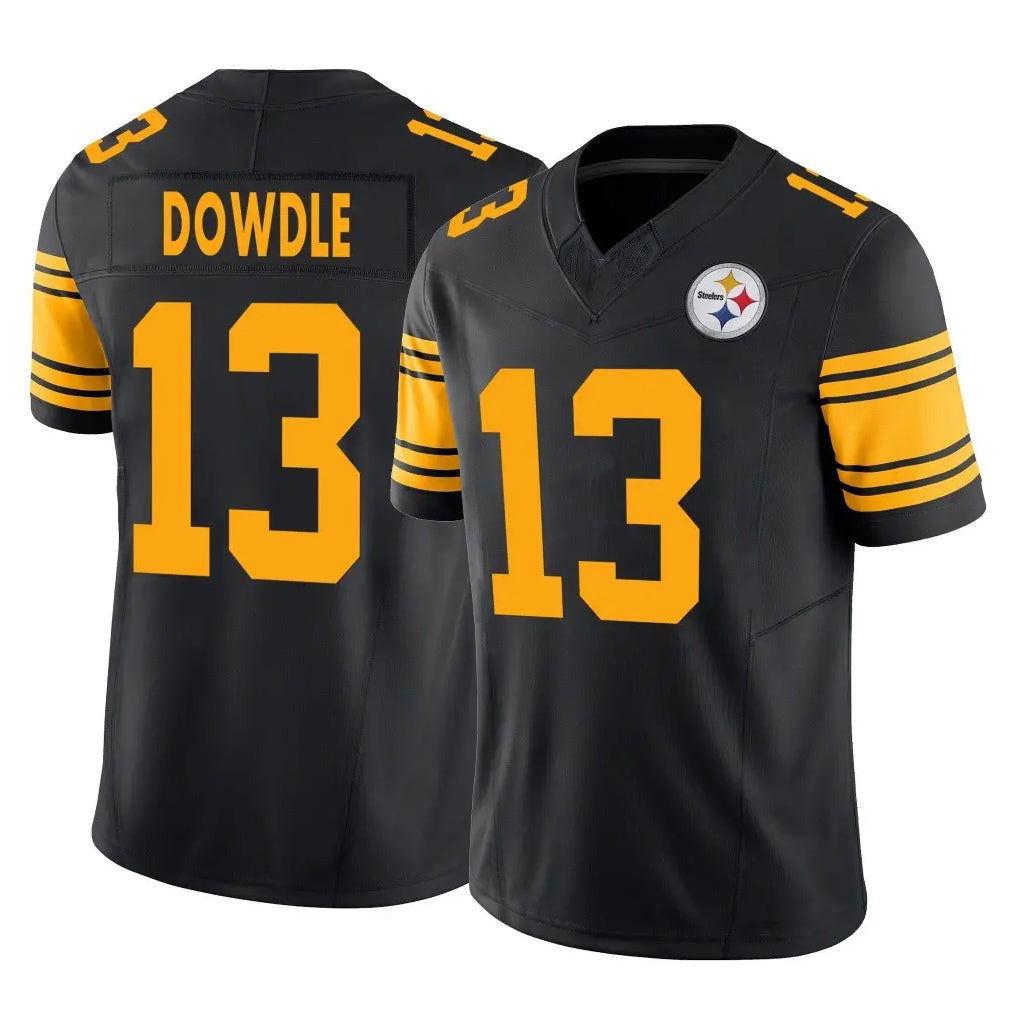 Vanessashop P.Steelers #13 Rico Dowdle Player Black Limited 2nd Alternate Vapor F.U.S.E. Home Game Stitched Jerseys