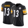 Vanessashop P.Steelers #13 Rico Dowdle Player Black Limited Vapor F.U.S.E. Home Game Stitched Jerseys