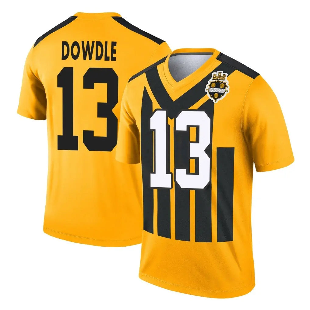 Vanessashop P.Steelers #13 Rico Dowdle Player Gold Legend Limited 1933 Throwback Performance Home Game Stitched Jerseys
