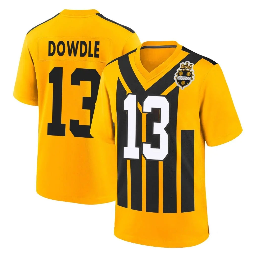 Vanessashop P.Steelers #13 Rico Dowdle Player Gold Limited 1933 Throwback Home Game Stitched Jerseys