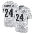 Vanessashop P.Steelers #24 Joey Porter Jr. Player Arctic Camo Limited Salute To Service Home Game Stitched Jerseys