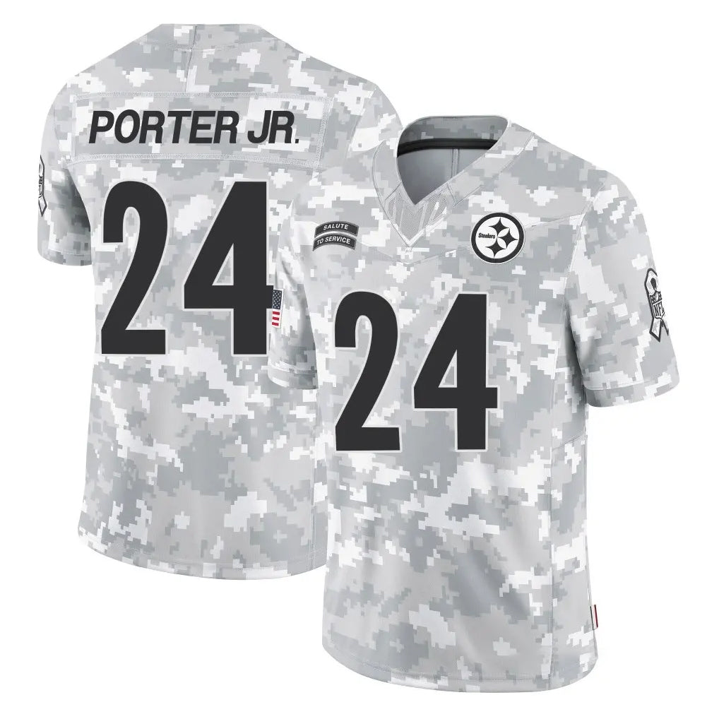 Vanessashop P.Steelers #24 Joey Porter Jr. Player Arctic Camo Limited Salute To Service Home Game Stitched Jerseys
