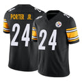 Vanessashop P.Steelers #24 Joey Porter Jr. Player Black Limited Vapor F.U.S.E. Home Game Stitched Jerseys