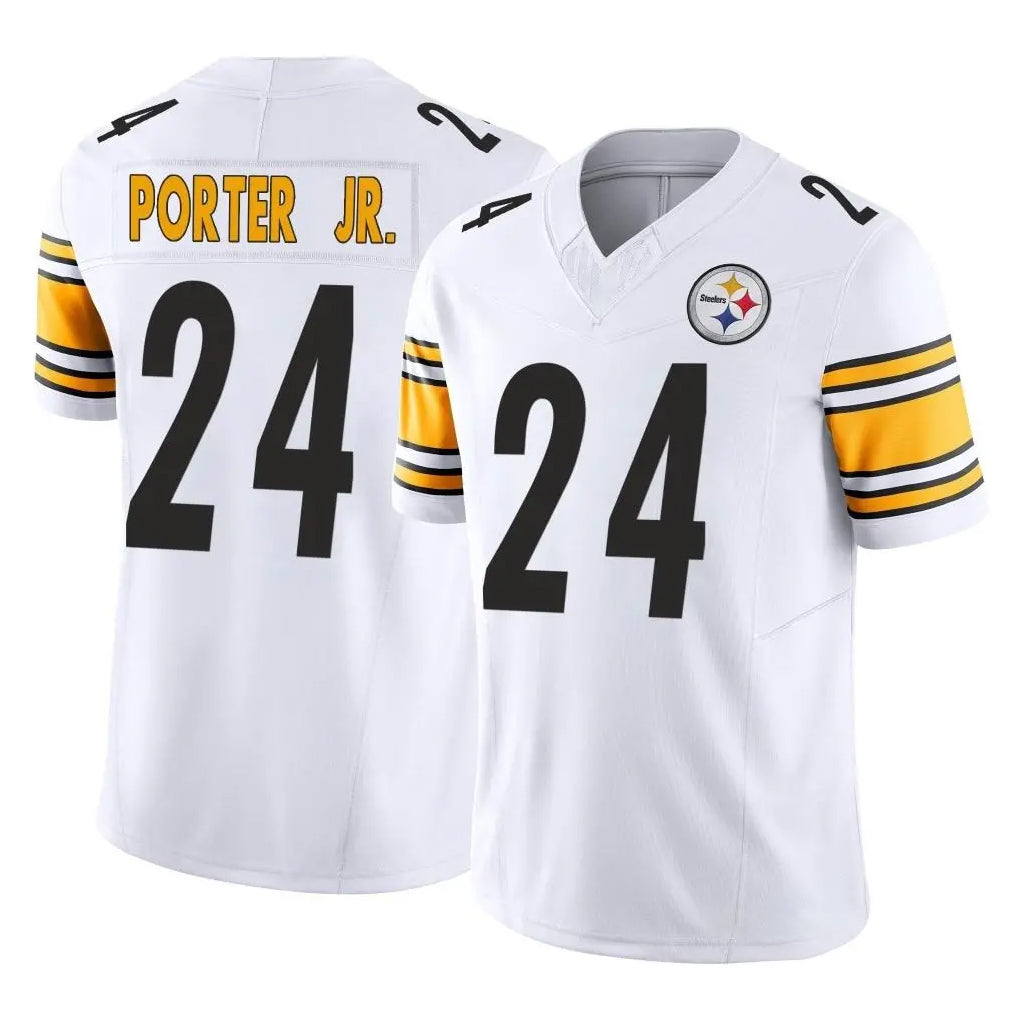 Vanessashop P.Steelers #24 Joey Porter Jr. Player White Limited Vapor F.U.S.E. Home Game Stitched Jerseys