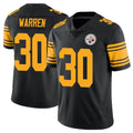 Vanessashop P.Steelers #30 Jaylen Warren Player Black Limited Color Rush Home Game Stitched Jerseys
