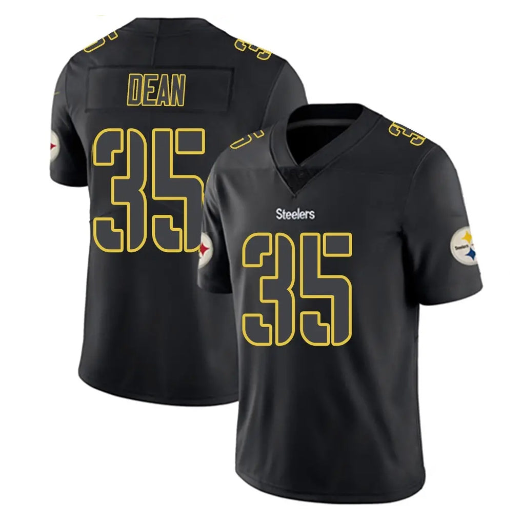 Vanessashop P.Steelers #35 Jamel Dean Player Black Impact Limited Home Game Stitched Jerseys