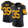 Vanessashop P.Steelers #35 Jamel Dean Player Black Limited Color Rush Home Game Stitched Jerseys