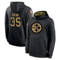 Vanessashop P.Steelers #35 Jamel Dean Player Black Salute to Service Hoodies Limited Game Stitched Jerseys