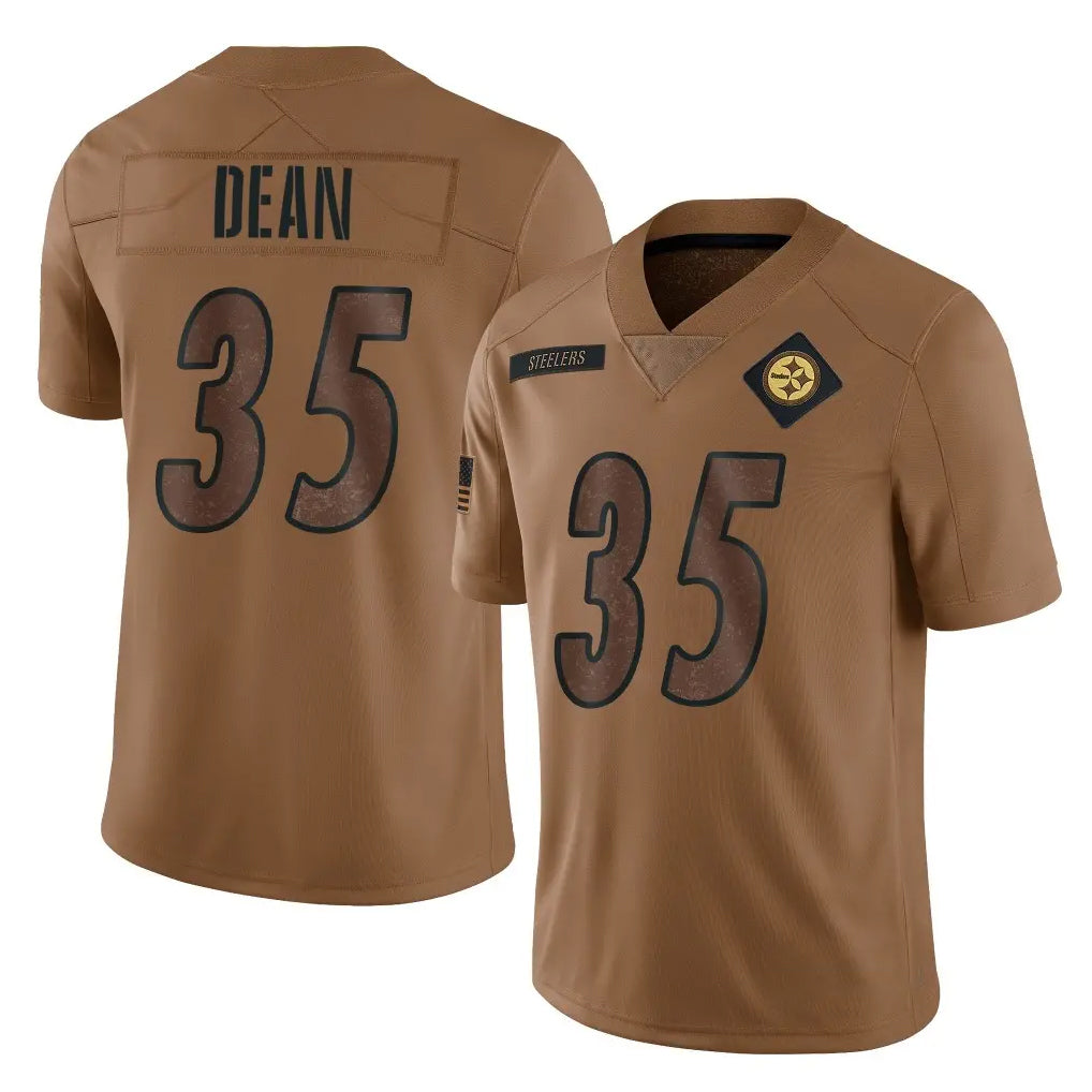 Vanessashop P.Steelers #35 Jamel Dean Player Brown Limited Salute To Service Home Game Stitched Jerseys