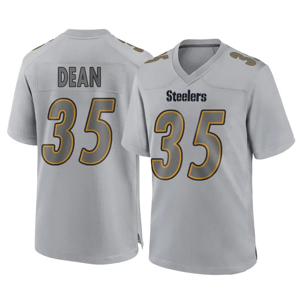 Vanessashop P.Steelers #35 Jamel Dean Player Gray Atmosphere Fashion Home Game Stitched Jerseys