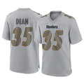 Vanessashop P.Steelers #35 Jamel Dean Player Gray Atmosphere Fashion Home Game Stitched Jerseys