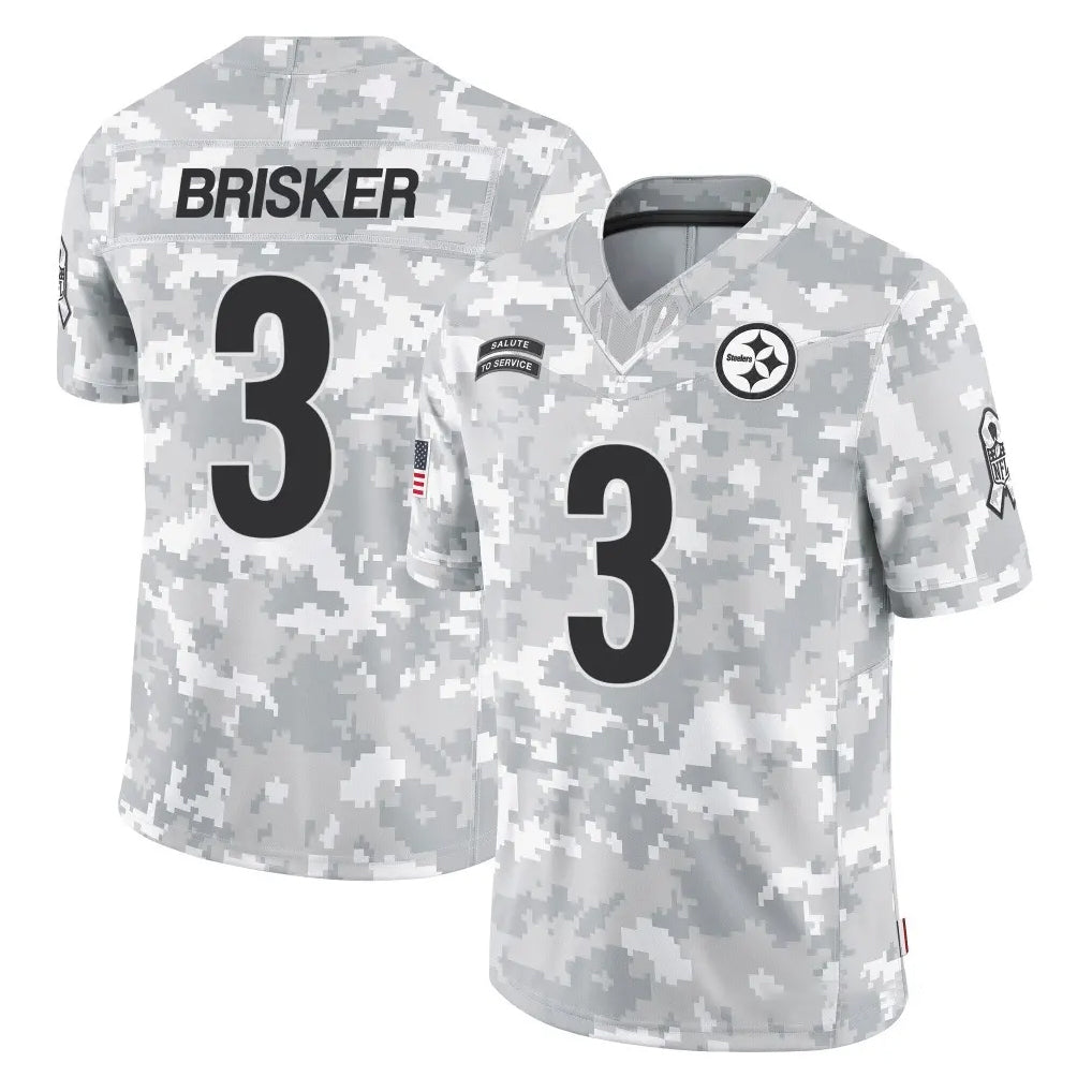 Vanessashop P.Steelers #3 Jaquan Brisker Player Arctic Camo Limited Salute To Service Home Game Stitched Jerseys