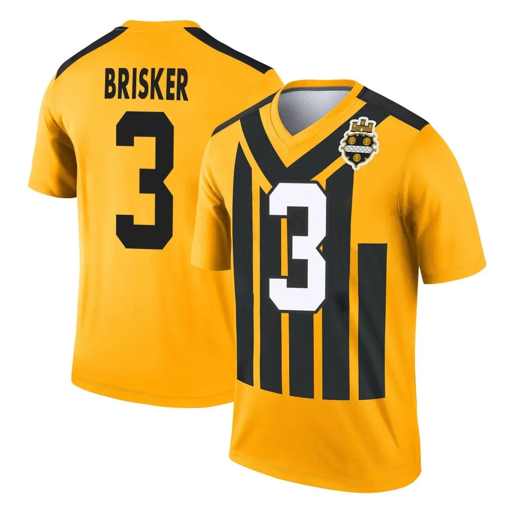 Vanessashop P.Steelers #3 Jaquan Brisker Player Gold Legend Limited 1933 Throwback Performance Home Game Stitched Jerseys