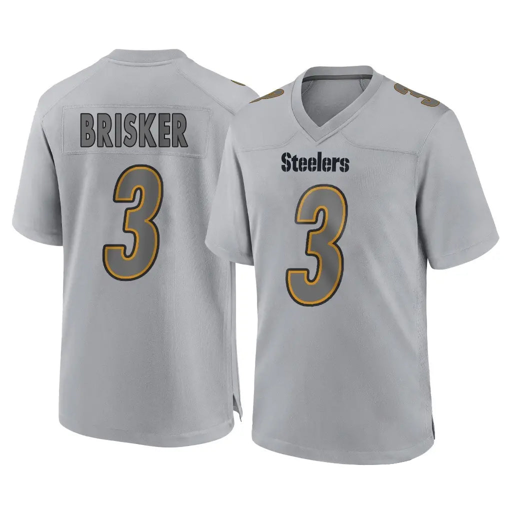 Vanessashop P.Steelers #3 Jaquan Brisker Player Gray Atmosphere Fashion Home Game Stitched Jerseys