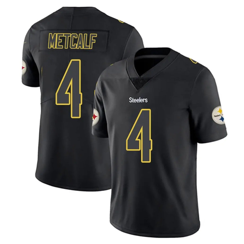 Vanessashop P.Steelers #4 DK Metcalf Player Black Impact Limited Home Game Stitched Jerseys