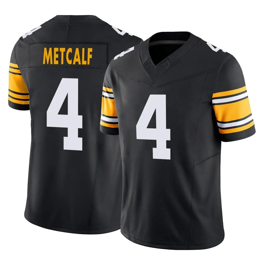 Vanessashop P.Steelers #4 DK Metcalf Player Black Limited Alternate Vapor F.U.S.E. Home Game Stitched Jerseys