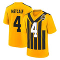 Vanessashop P.Steelers #4 DK Metcalf Player Gold Limited 1933 Throwback Home Game Stitched Jerseys