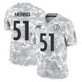 Vanessashop P.Steelers #51 Nick Herbig Player Arctic Camo Limited Salute To Service Home Game Stitched Jerseys