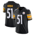 Vanessashop P.Steelers #51 Nick Herbig Player Black Limited Vapor Untouchable Home Game Stitched Jerseys