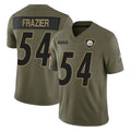 Vanessashop P.Steelers #54 Zach Frazier Player Olive 2025 Salute To Service Limited Home Game Stitched Jerseys