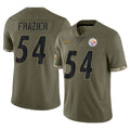 Vanessashop P.Steelers #54 Zach Frazier Player Olive Limited Salute To Service Home Game Stitched Jerseys