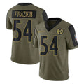 Vanessashop P.Steelers #54 Zach Frazier Player Olive Salute To Service Limited Game Stitched Jerseys