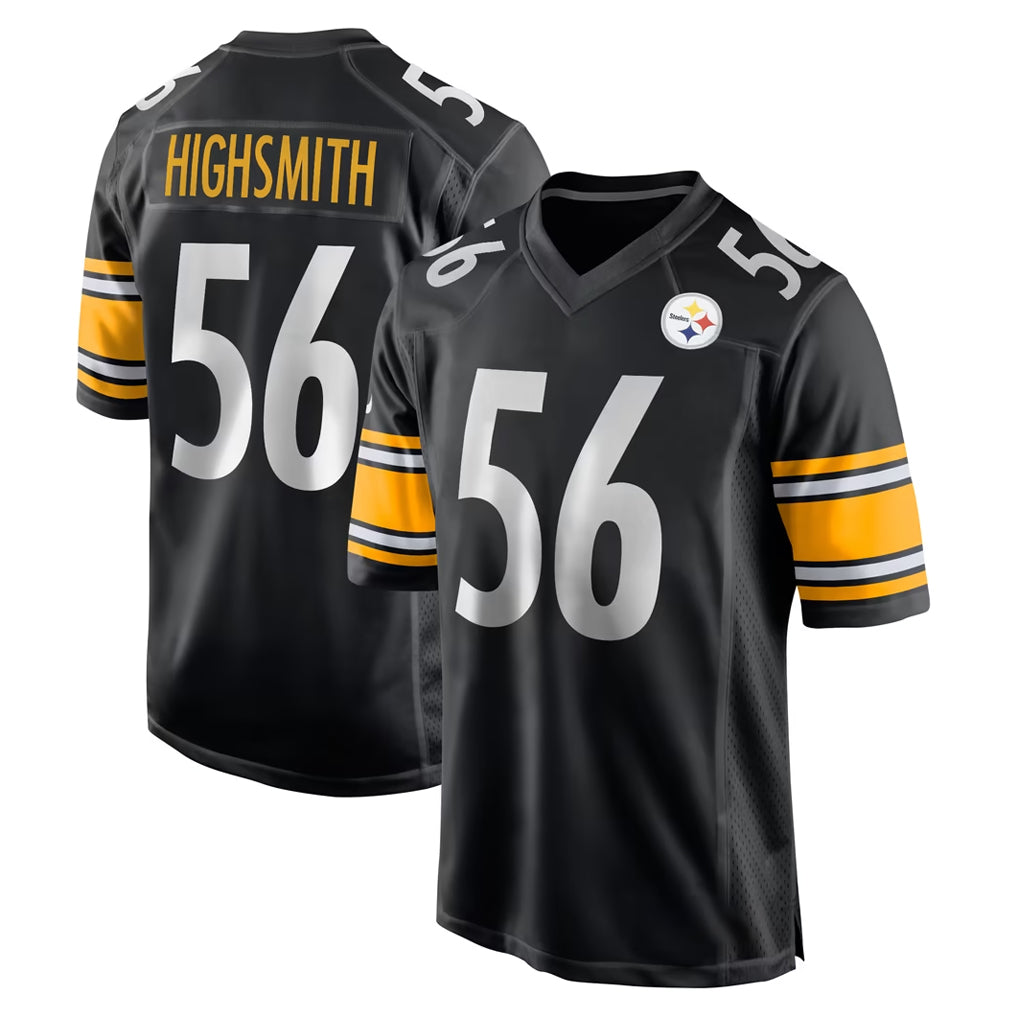 Vanessashop P.Steelers #56 Alex Highsmith Player Black Home Game Stitched Jerseys