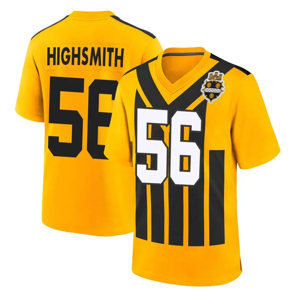 Vanessashop P.Steelers #56 Alex Highsmith Player Gold Limited 1933 Throwback Home Game Stitched Jerseys