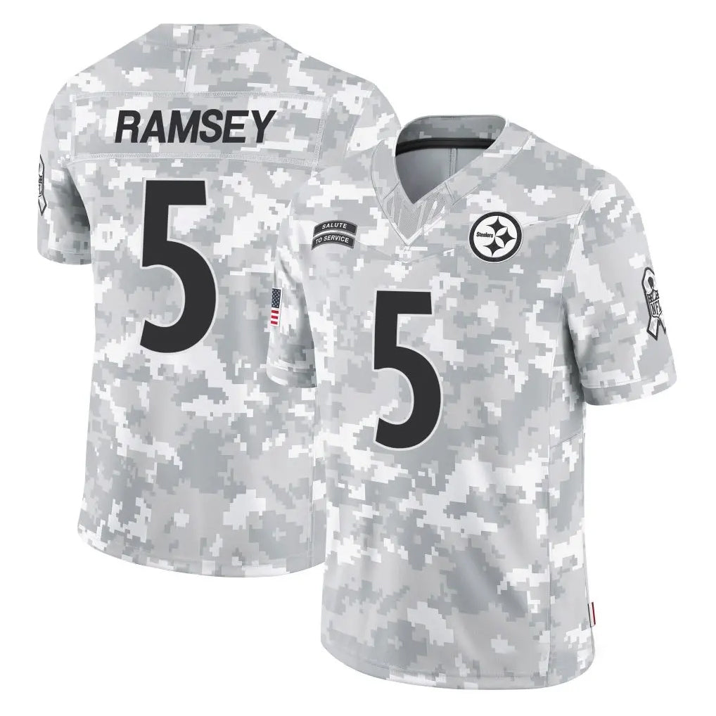 Vanessashop P.Steelers #5 Jalen Ramsey Player Arctic Camo Limited Salute To Service Home Game Stitched Jerseys