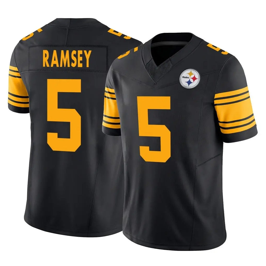 Vanessashop P.Steelers #5 Jalen Ramsey Player Black Limited 2nd Alternate Vapor F.U.S.E. Home Game Stitched Jerseys