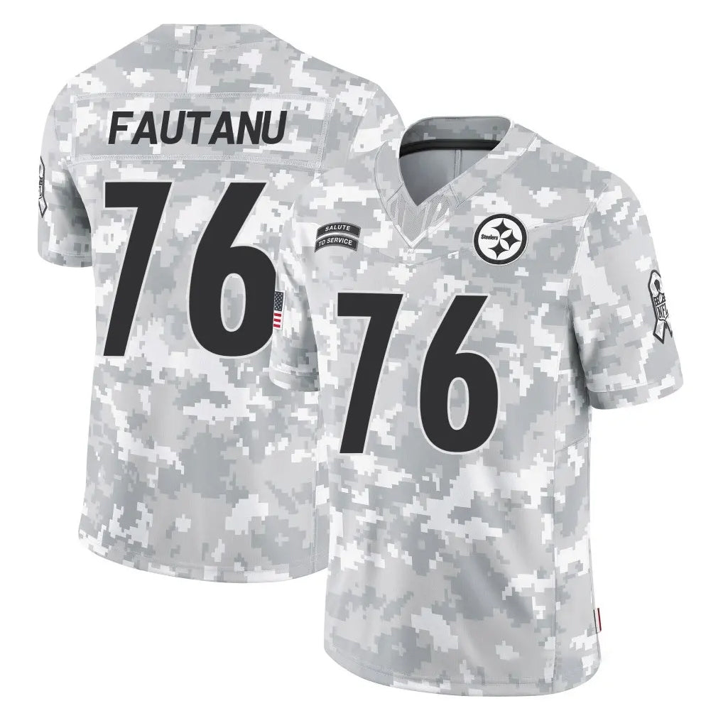 Vanessashop P.Steelers #76 Troy Fautanu Player Arctic Camo Limited Salute To Service Home Game Stitched Jerseys