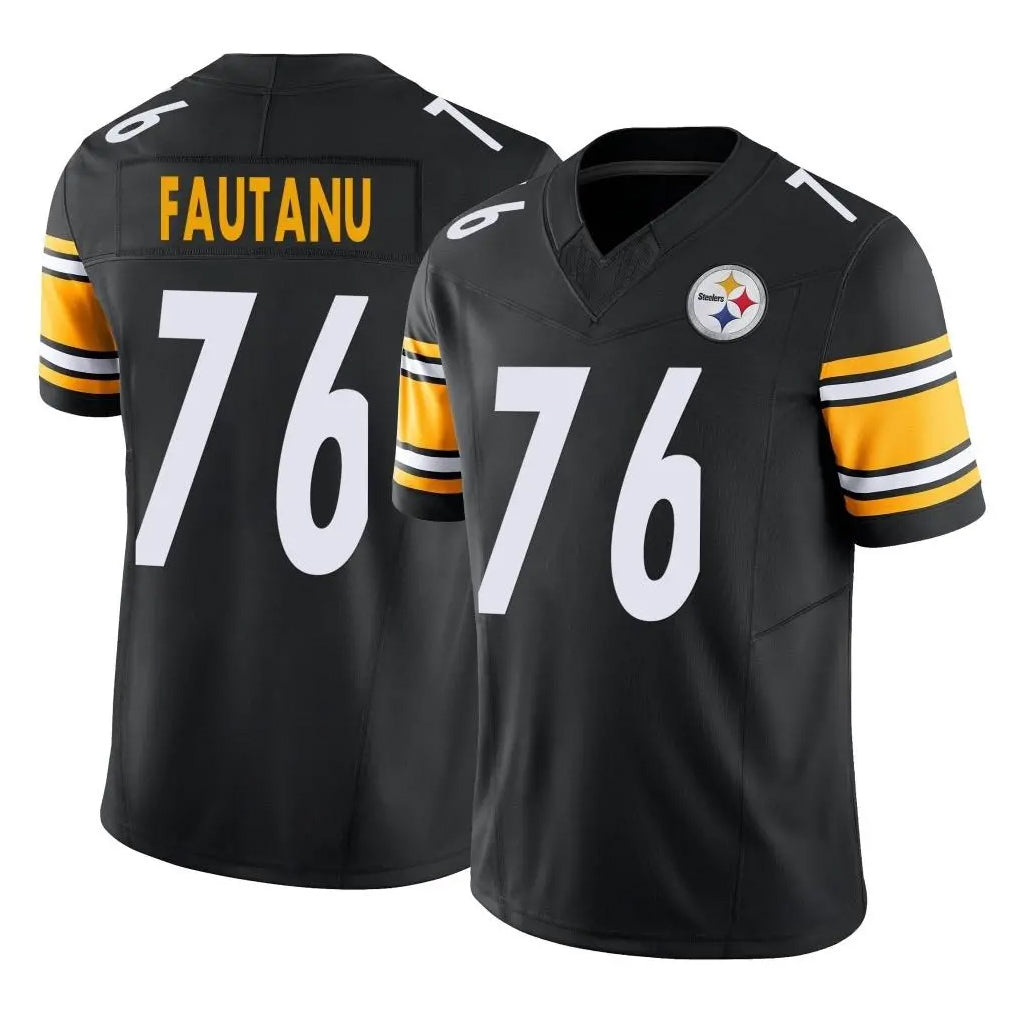 Vanessashop P.Steelers #76 Troy Fautanu Player Black Limited Vapor F.U.S.E. Home Game Stitched Jerseys
