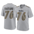 Vanessashop P.Steelers #76 Troy Fautanu Player Gray Atmosphere Fashion Home Game Stitched Jerseys