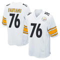 Vanessashop P.Steelers #76 Troy Fautanu Player White Home Game Stitched Jerseys
