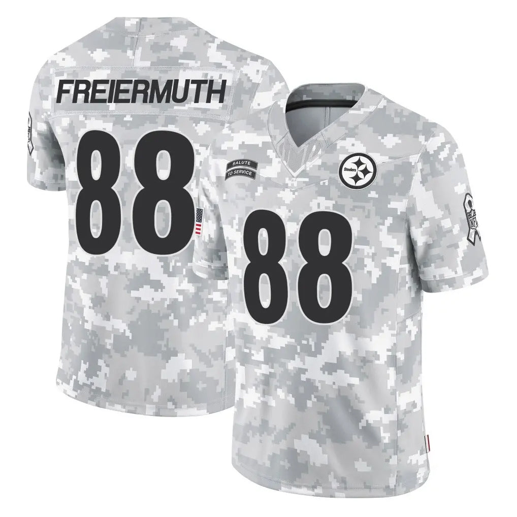 Vanessashop P.Steelers #88 Pat Freiermuth Player Arctic Camo Limited Salute To Service Home Game Stitched Jerseys