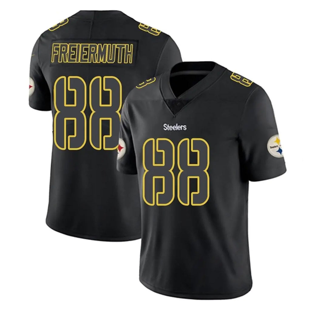 Vanessashop P.Steelers #88 Pat Freiermuth Player Black Impact Limited Home Game Stitched Jerseys
