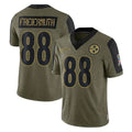 Vanessashop P.Steelers #88 Pat Freiermuth Player Olive Salute To Service Limited Game Stitched Jerseys