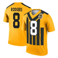 Vanessashop P.Steelers #8 Aaron Rodgers Player Gold Legend Limited 1933 Throwback Performance Home Game Stitched Jerseys