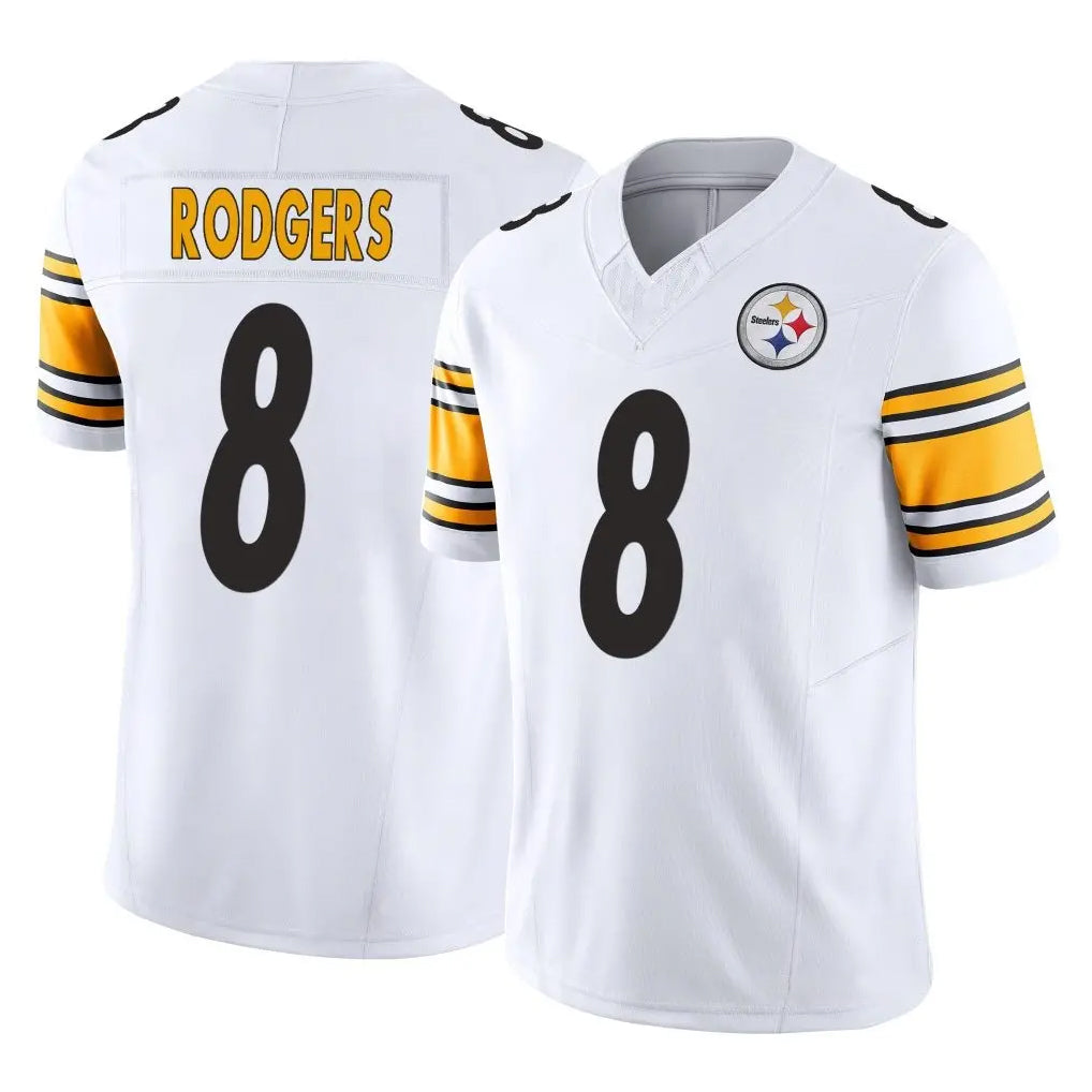 Vanessashop P.Steelers #8 Aaron Rodgers Player White Limited Vapor F.U.S.E. Home Game Stitched Jerseys