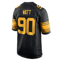 Vanessashop P.Steelers #90 T.J. Watt Player Black Color Rush Home Game Stitched Jerseys