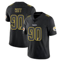 Vanessashop P.Steelers #90 T.J. Watt Player Black Impact Limited Home Game Stitched Jerseys