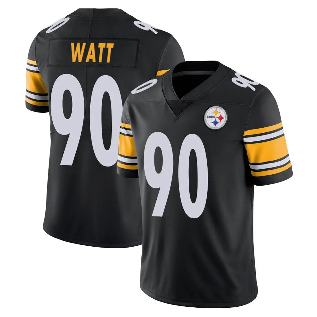 Vanessashop P.Steelers #90 T.J. Watt Player Black Limited Vapor Untouchable Home Game Stitched Jerseys