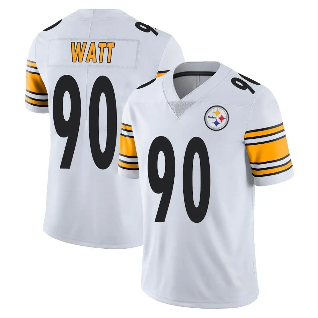 Vanessashop P.Steelers #90 T.J. Watt Player White Limited Vapor Untouchable Home Game Stitched Jerseys