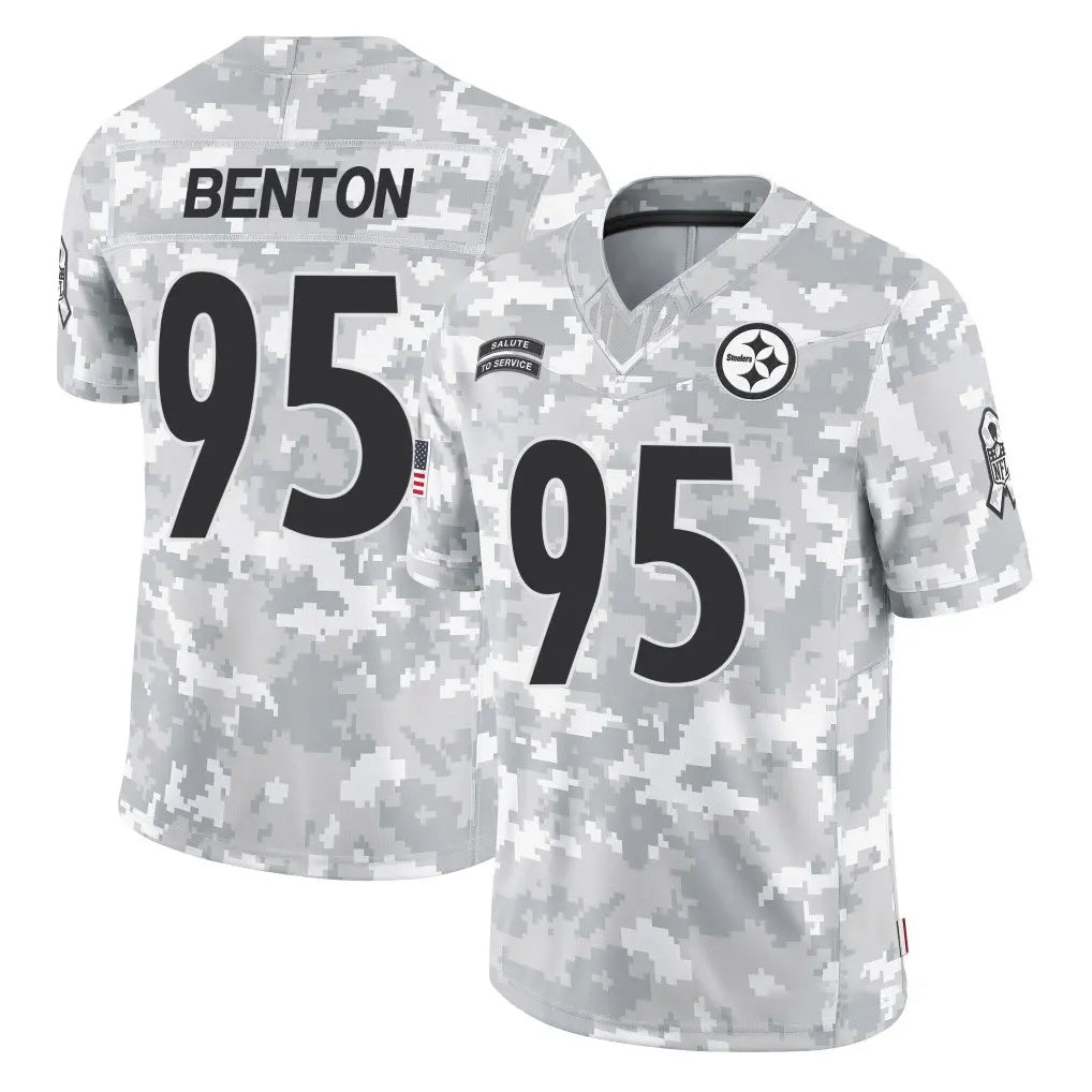 Vanessashop P.Steelers #95 Keeanu Benton Player Arctic Camo Limited Salute To Service Home Game Stitched Jerseys