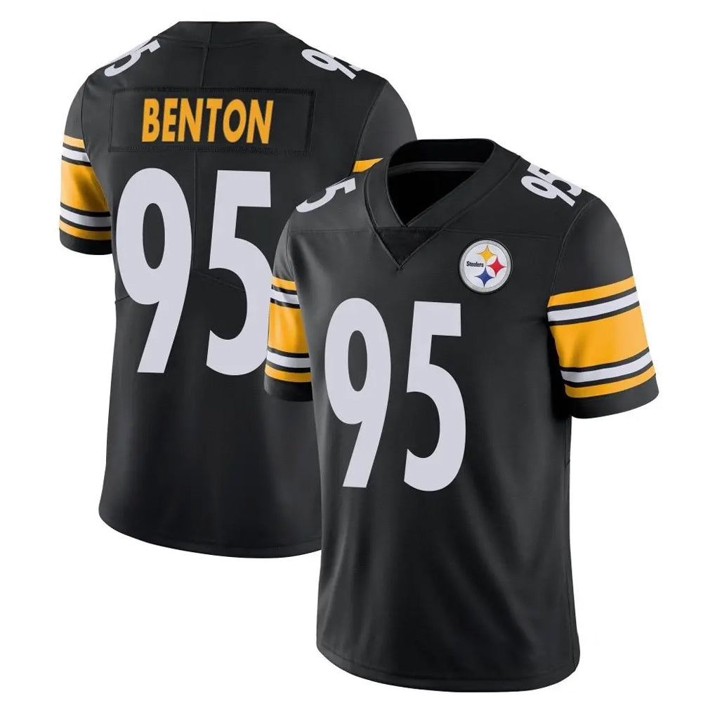 Vanessashop P.Steelers #95 Keeanu Benton Player Black Limited Vapor Untouchable Home Game Stitched Jerseys