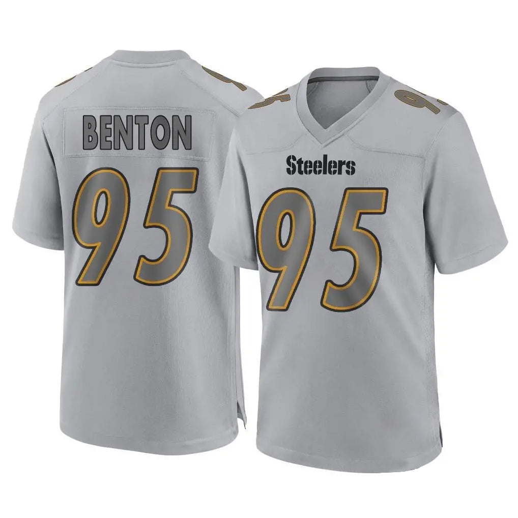 Vanessashop P.Steelers #95 Keeanu Benton Player Gray Atmosphere Fashion Home Game Stitched Jerseys