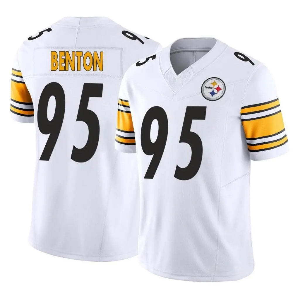 Vanessashop P.Steelers #95 Keeanu Benton Player White Limited Vapor F.U.S.E. Home Game Stitched Jerseys