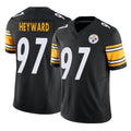 Vanessashop P.Steelers #97 Cameron Heyward Player Black Limited Vapor F.U.S.E. Home Game Stitched Jerseys