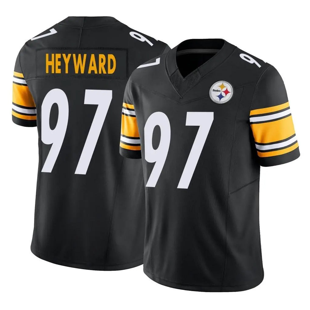 Vanessashop P.Steelers #97 Cameron Heyward Player Black Limited Vapor F.U.S.E. Home Game Stitched Jerseys